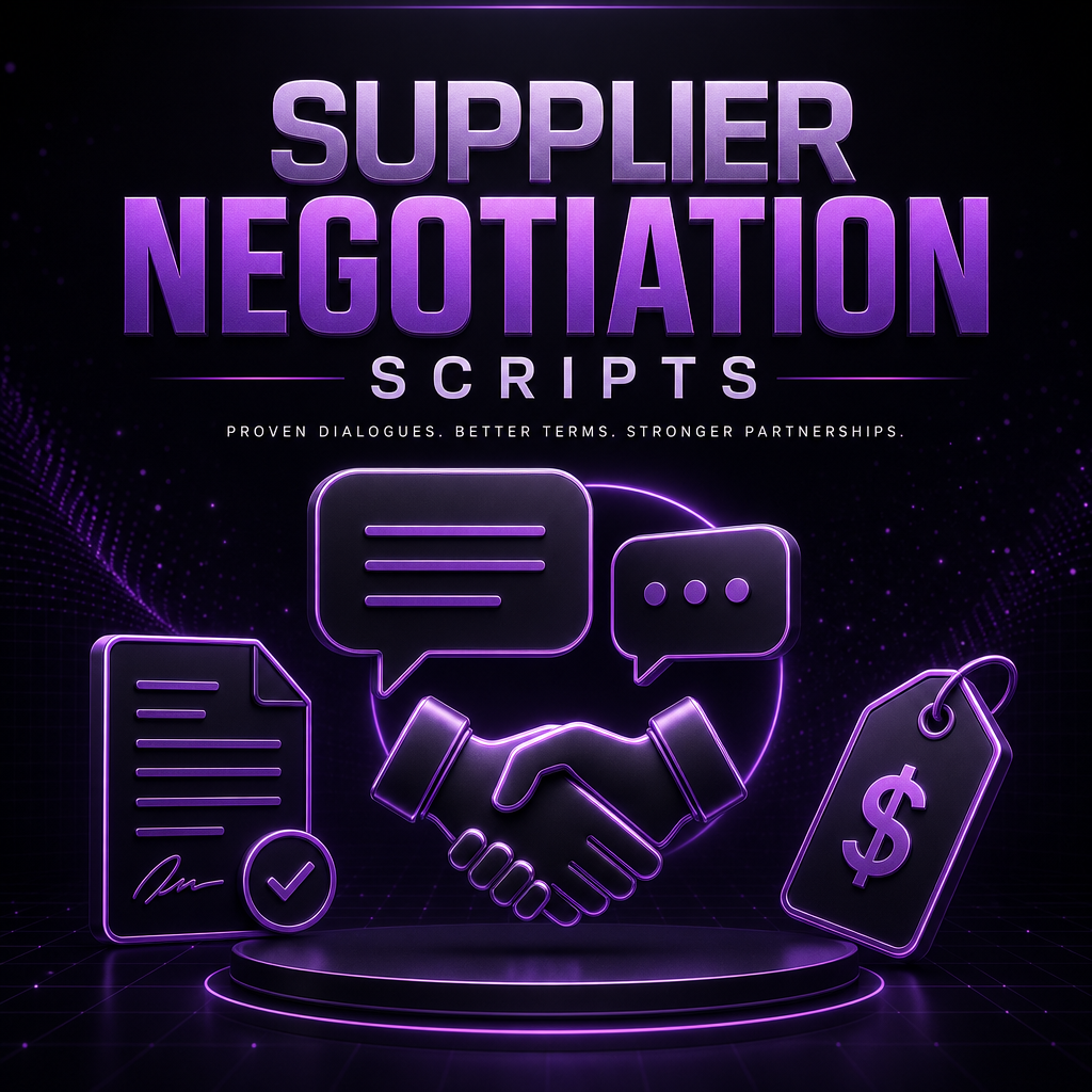 Supplier Negotiation Scripts PDF